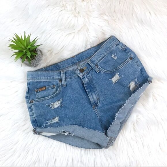 𝅺riders by Lee Custom Distressed Denim Shorts - Picture 1 of 6